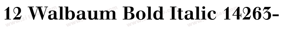 12 Walbaum Bold Italic 14263字体转换